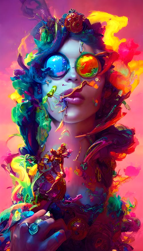 Amazing Colorful Rainbow Person