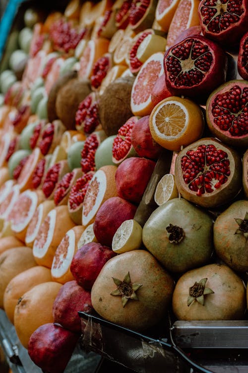 Pomegranates in Supermarket