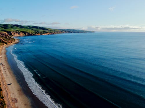 Aerial View of Blue Sea 