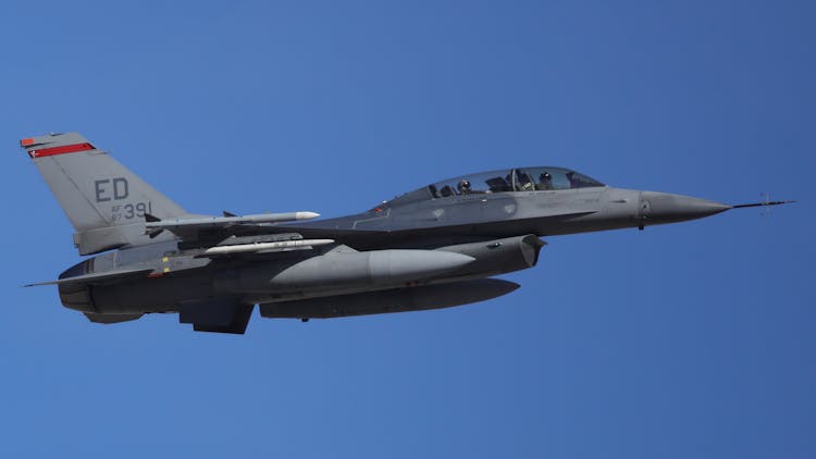 Fighter Aircraft Under Blue Sky