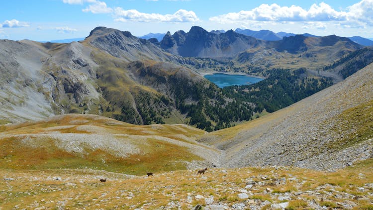 Mountain Ranges Around A Lake