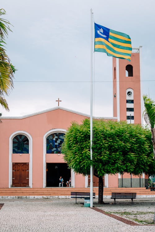 Paracuru Flag Beside Concrete Building