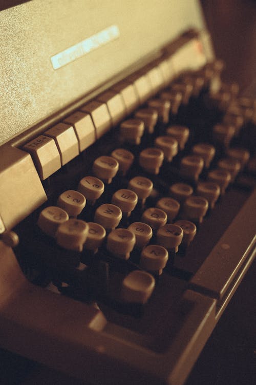 Sepia Toned Image of a Vintage Typewriter