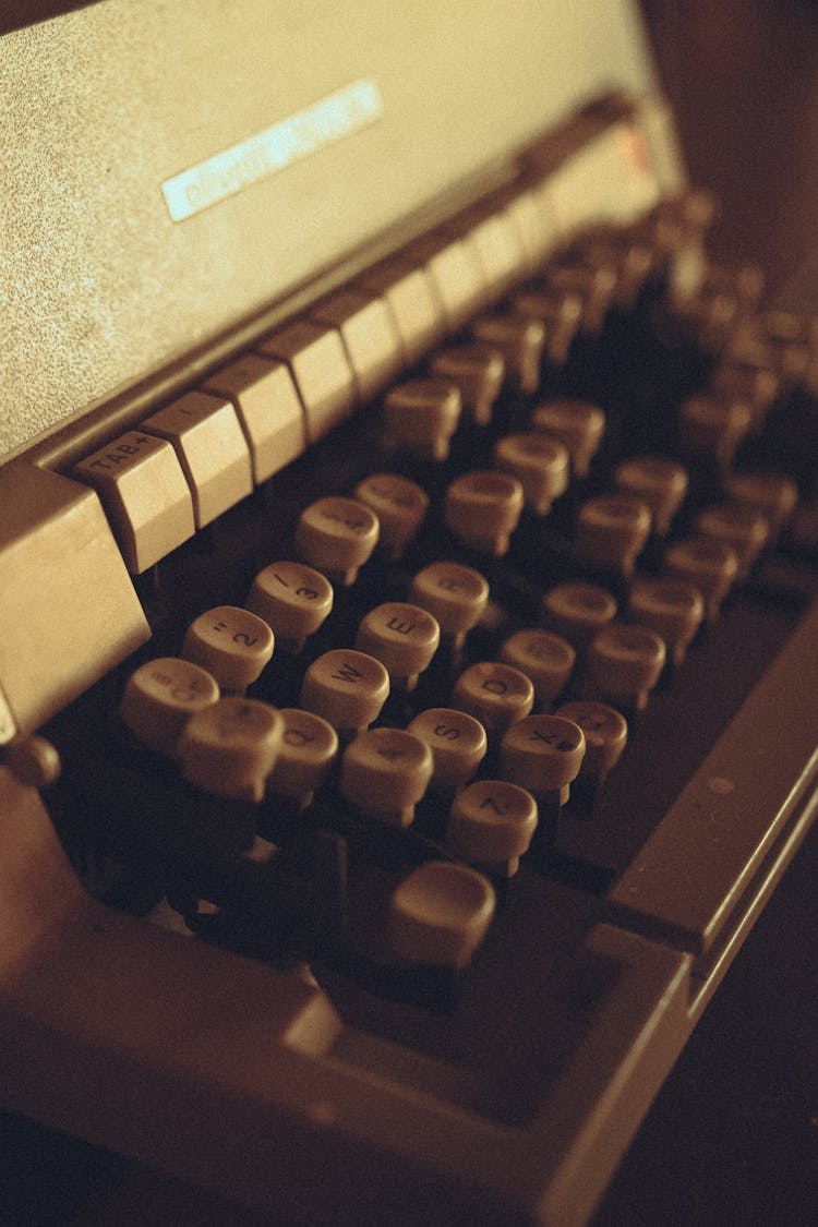 Sepia Toned Image Of A Vintage Typewriter