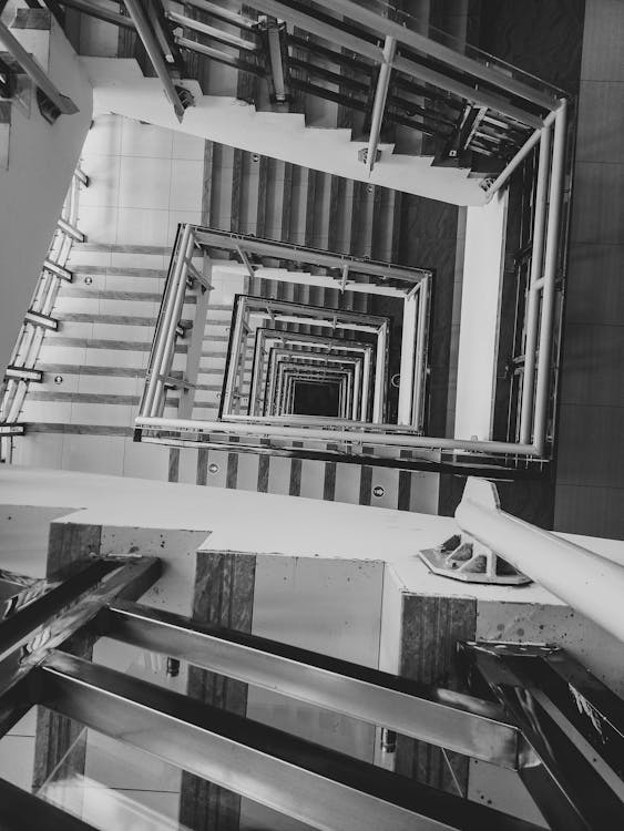 A Stairwell in Black and White