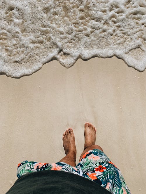 모래, 바다 거품, 발의 무료 스톡 사진