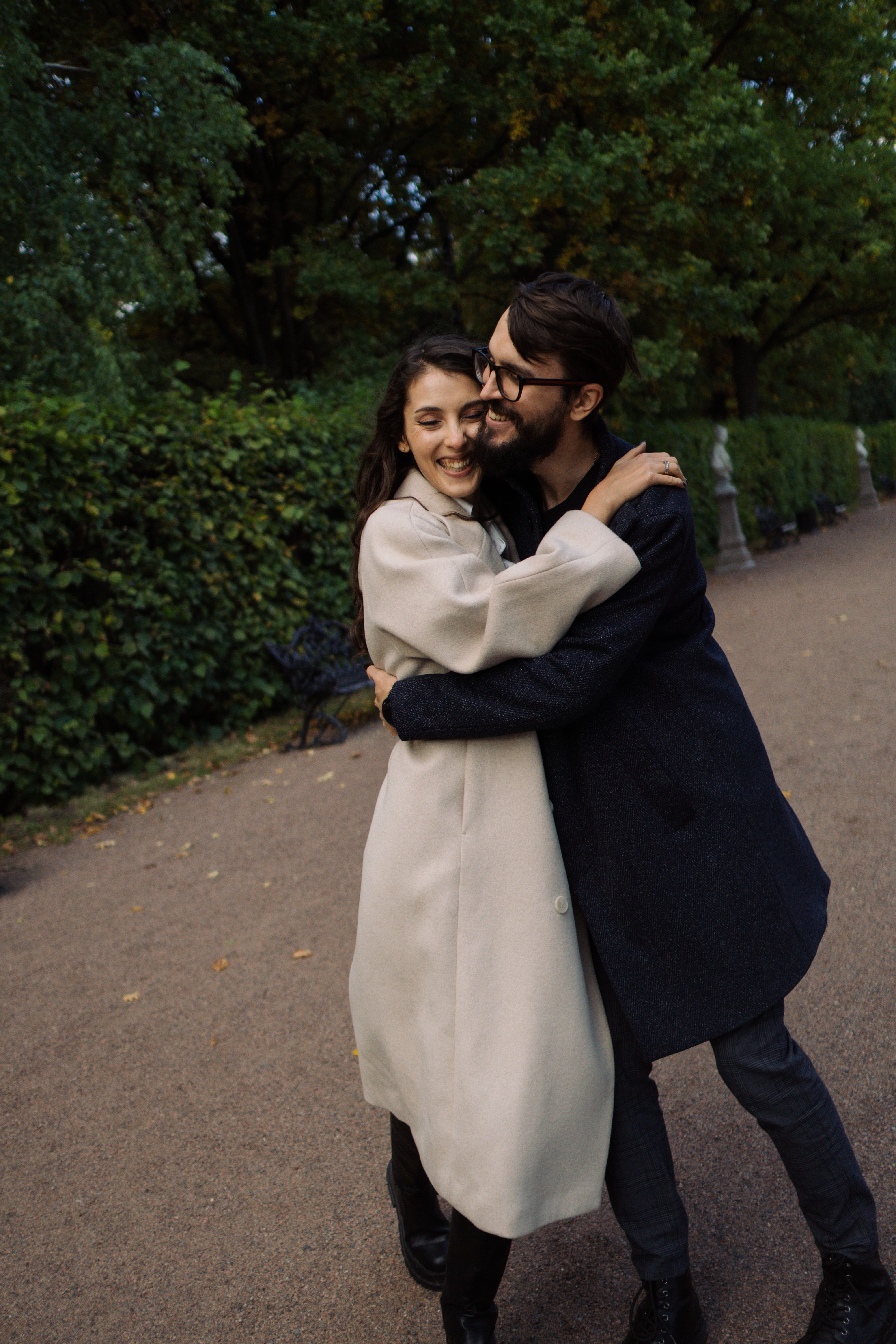 Photo of Smiling Woman Hugging Man from Behind · Free Stock Photo