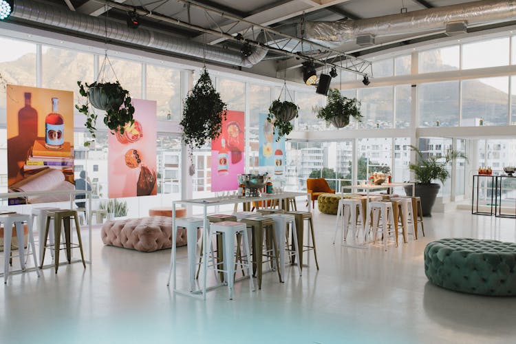 Modern Canteen Interior In An Office Skyscraper 