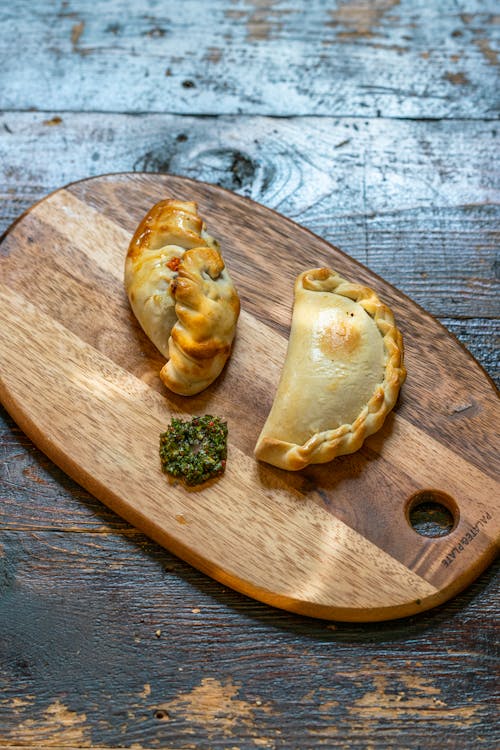 Empanadas on a Cutting Board 