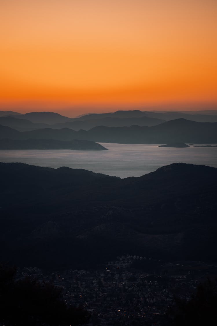 Sunset Above Sea In Nature