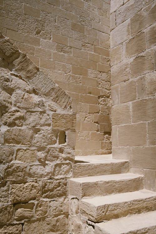 Photo of Brown Stairs Beside Walls