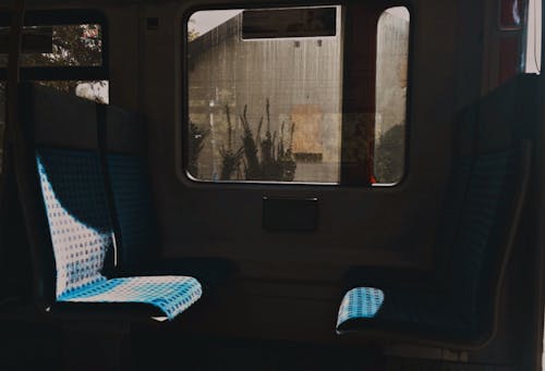 Beam of Light on Seats in a Train 