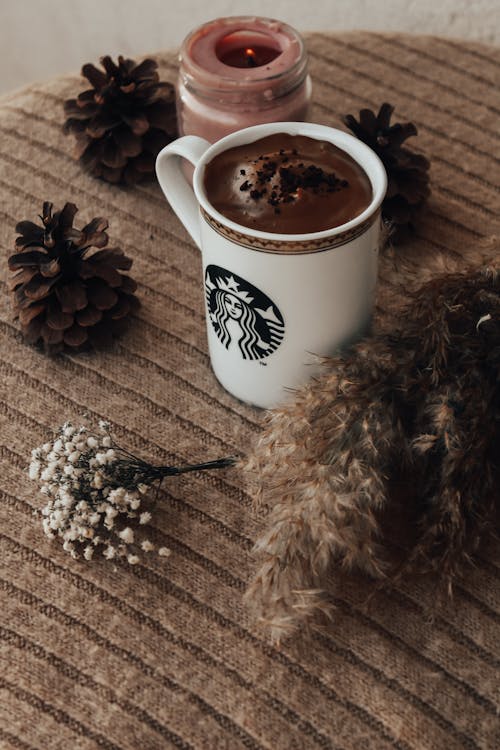 Free Close-Up Shot of Hot Chocolate Drink Stock Photo