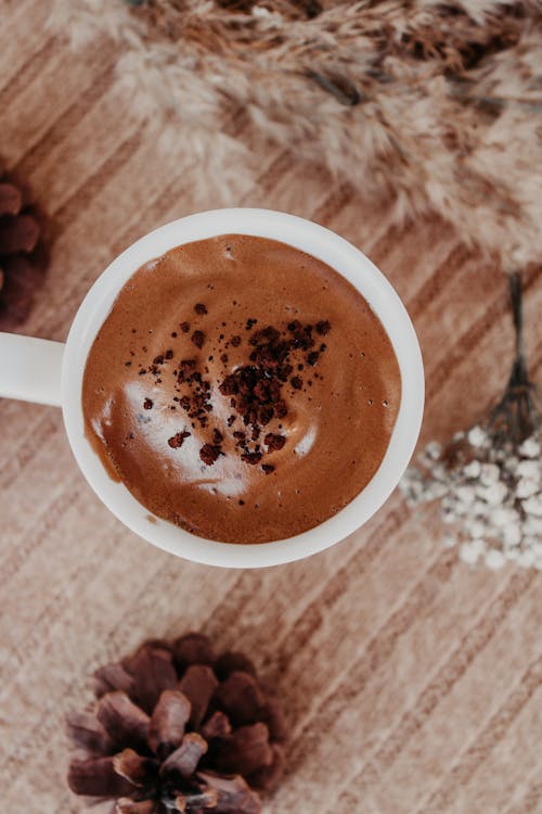 Flatlay of Hot Chocolate Drink