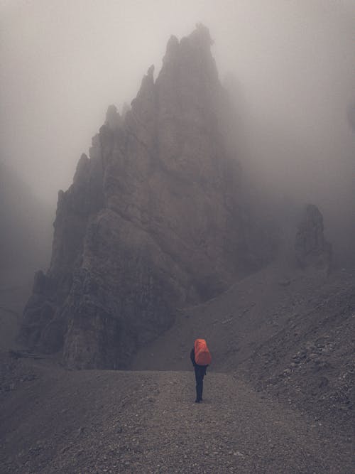 Man Hiking in the Mountains