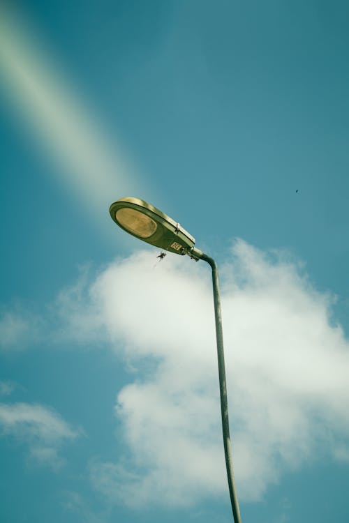ライトポスト, 垂直ショット, 街路灯の無料の写真素材