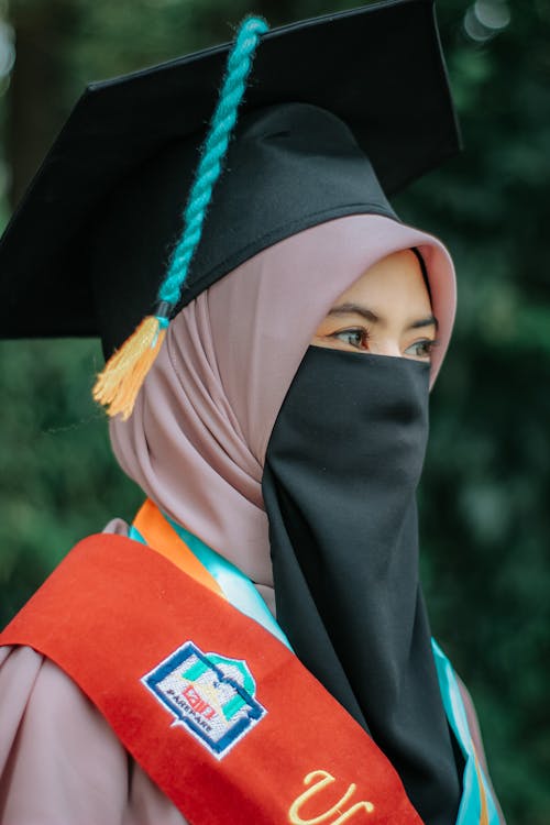 Young Woman in Graduation Mortarboard