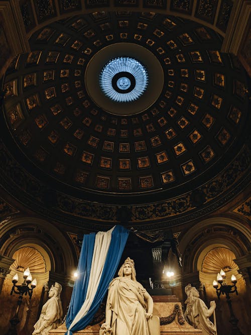 Free Concrete Statues Inside the Building Stock Photo