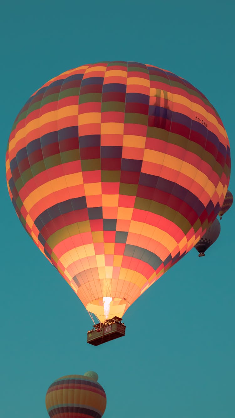 A Flying Hot Air Balloon