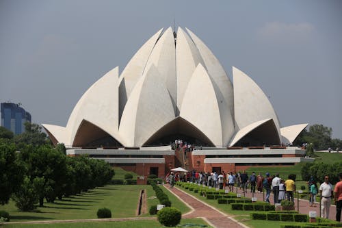 People Walking near the Lotus Temple