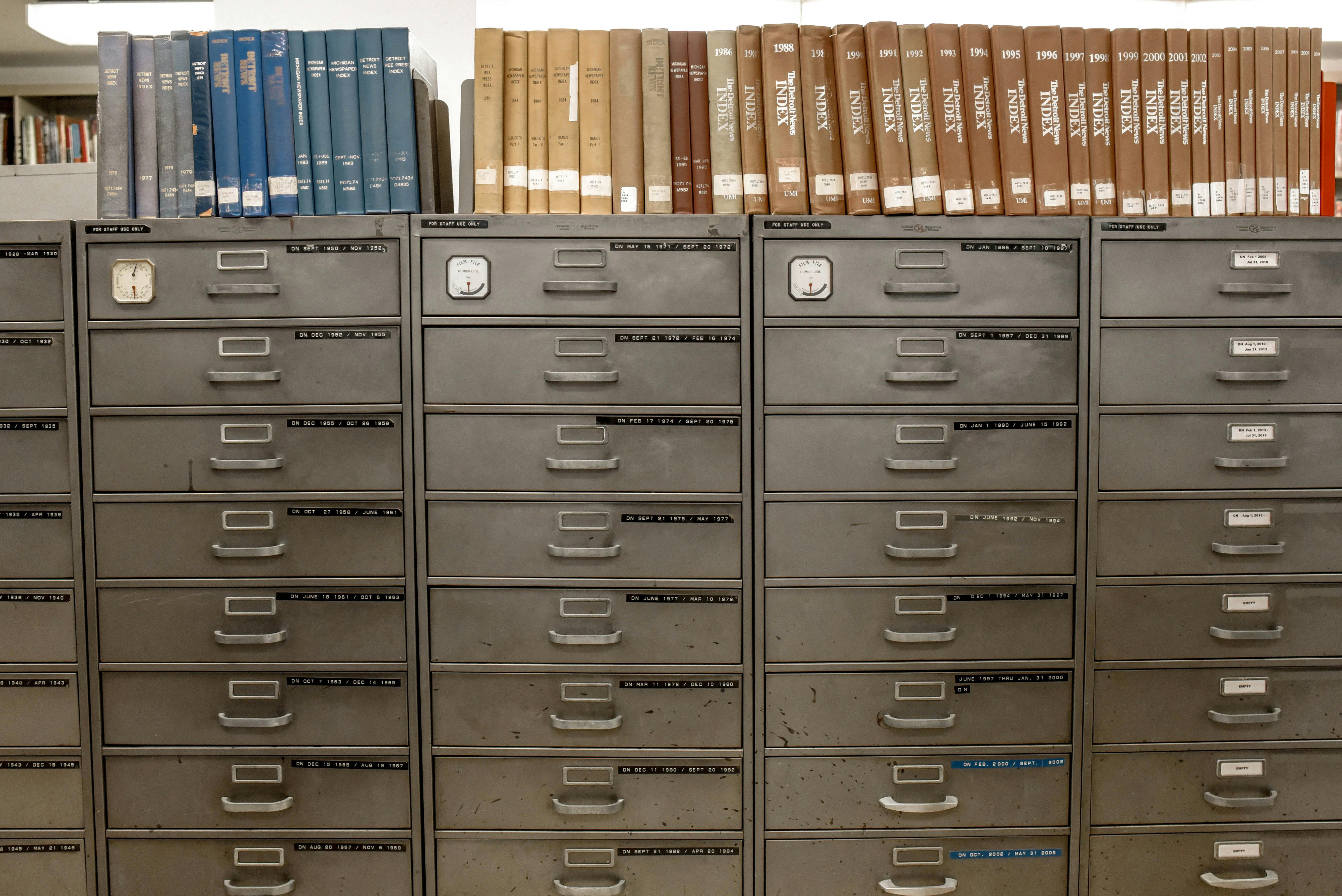 Gray Steel File Cabinet  Free Stock Photo