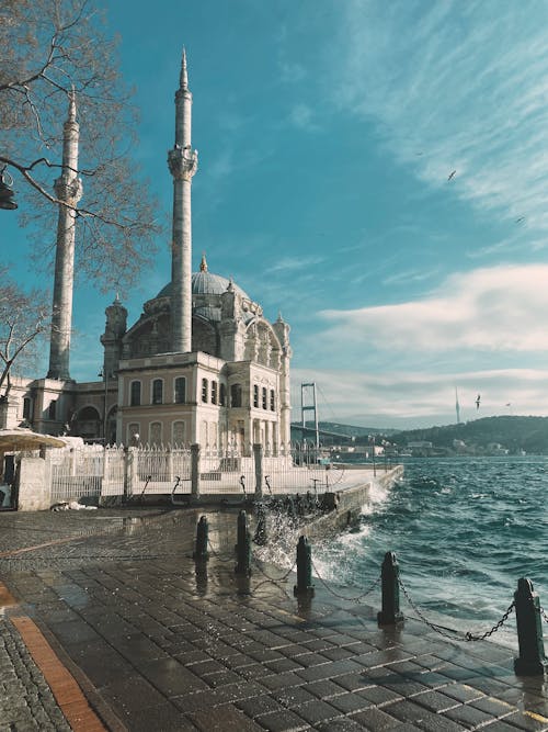 Ortakoy Mosque with Bosphorus Bridge in Istanbul