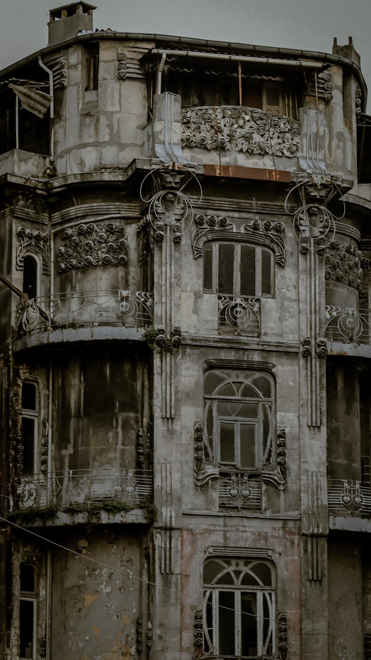 Facade Of Damaged Building