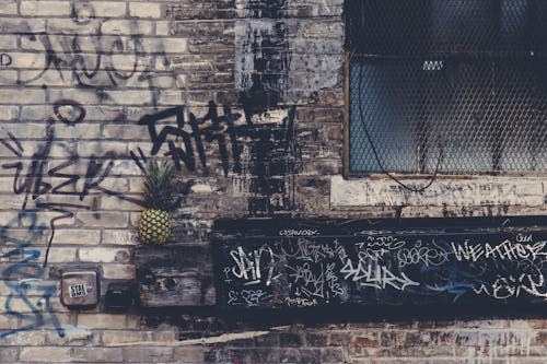 Free Ananas Auf Wanddekoration Stock Photo