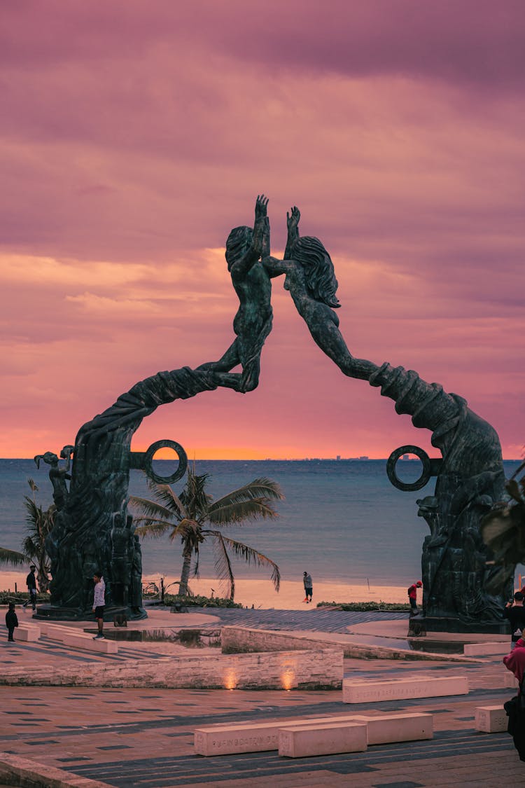 Portal Maya In Mexico During Sunset