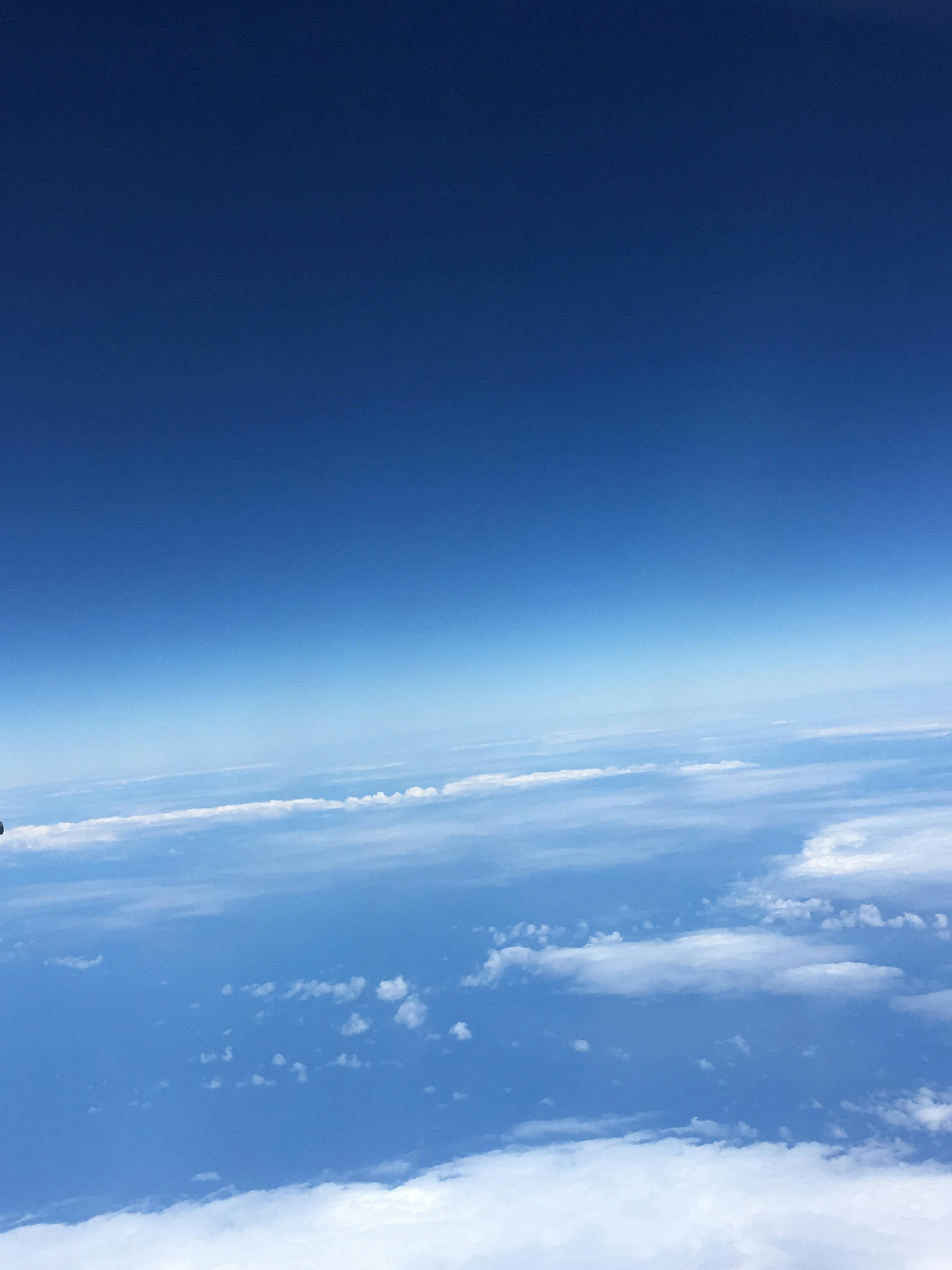 Free stock photo of airplane, clouds, pacific ocean