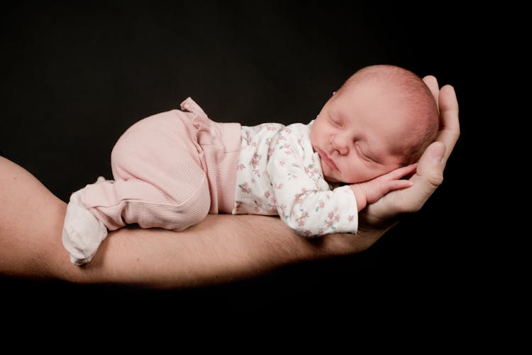 Close-Up Of A Sleeping Baby 