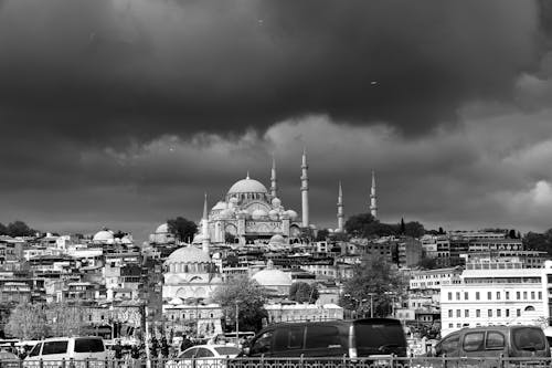 Black and White Cityscape of Istanbul