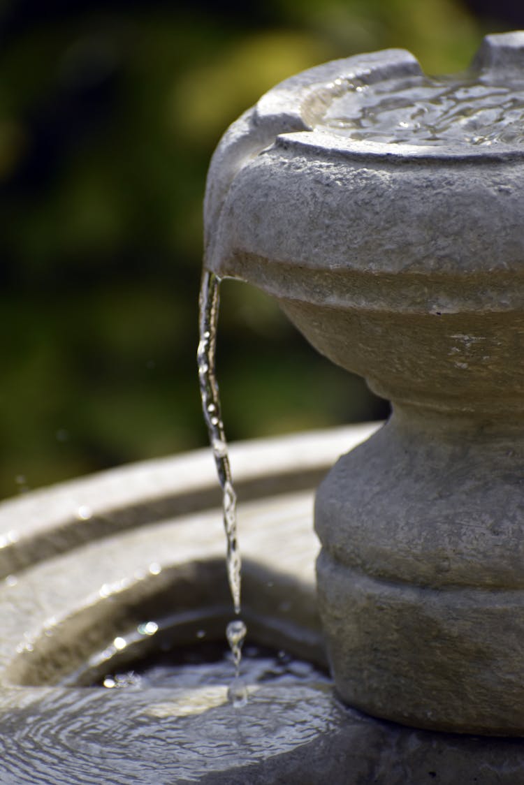 Close-Up Shot Of A Fountain 