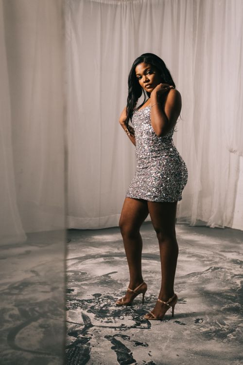 silver dress black heels giannatomeo on LTK 1073819(all measurements approximate from size 1X) A Beautiful Woman in a