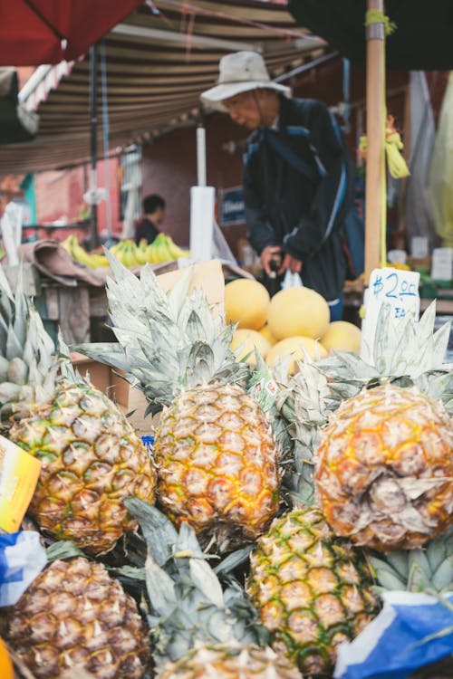 Kostnadsfri bild av ananas, frukt, hatt