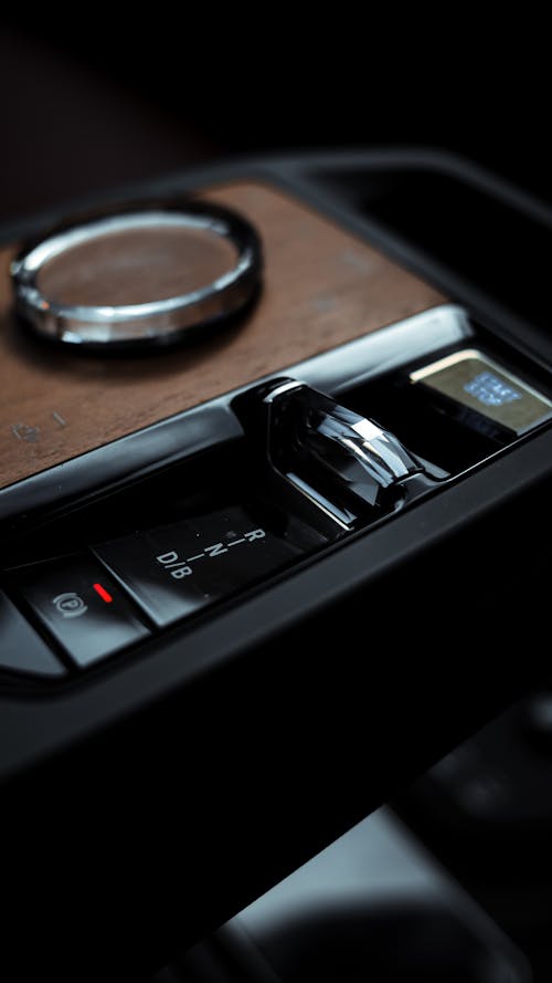 Free Close-up of the Gear Selector of a BMW Stock Photo