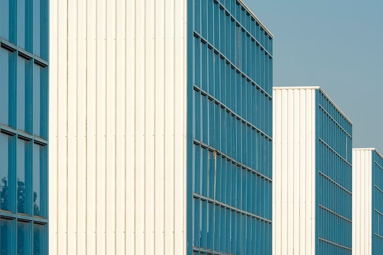 White And Blue Buildings