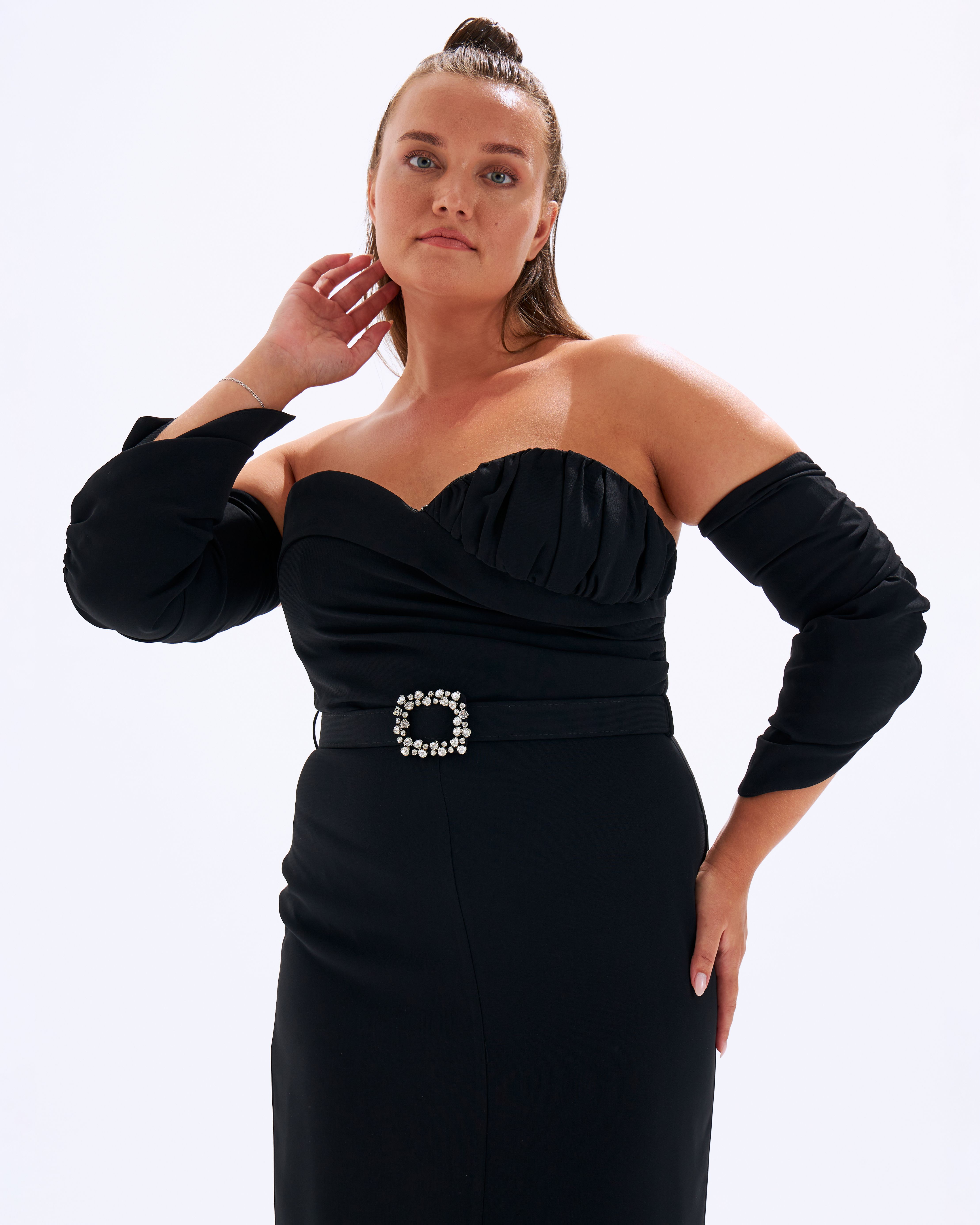 Black Off Shoulder Dress (M) main image 0