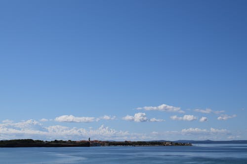 View of a Sea under the Blue Sky 