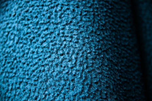 Close-up of a Blue Fabric Texture