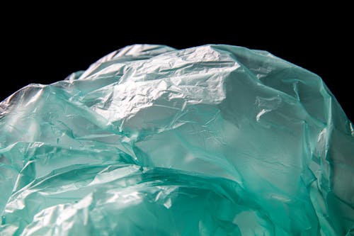 Blue Crumpled Plastic