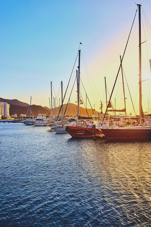 Sailboats by the Harbor in Santa Marta, Colombia