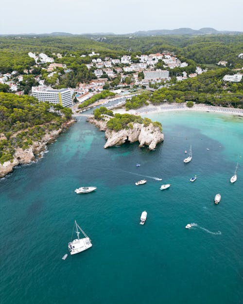 Aerial Photography of Boats Floating on the Sea