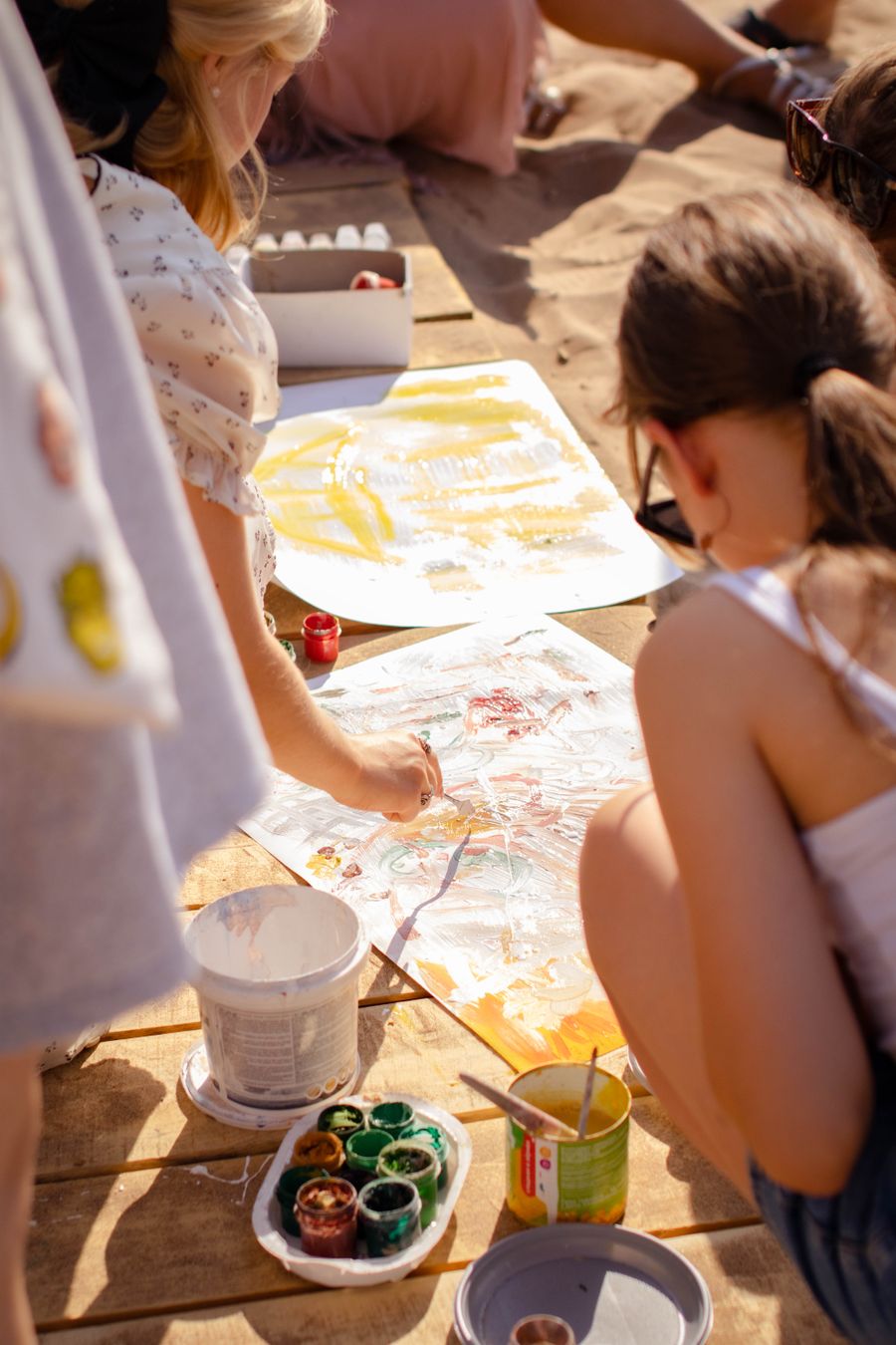 Artist at work in a workshop