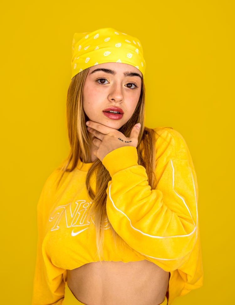 Portrait Of A Girl With A Yellow Headscarf