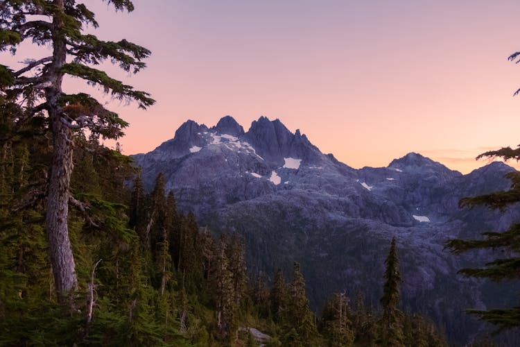 Triple Peak Mountains In Vancouver, Canada