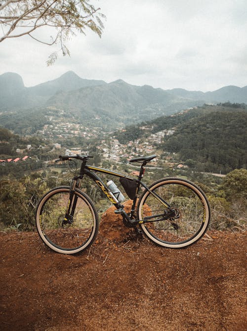 Photograph of a Mountain Bike on Brown Soil