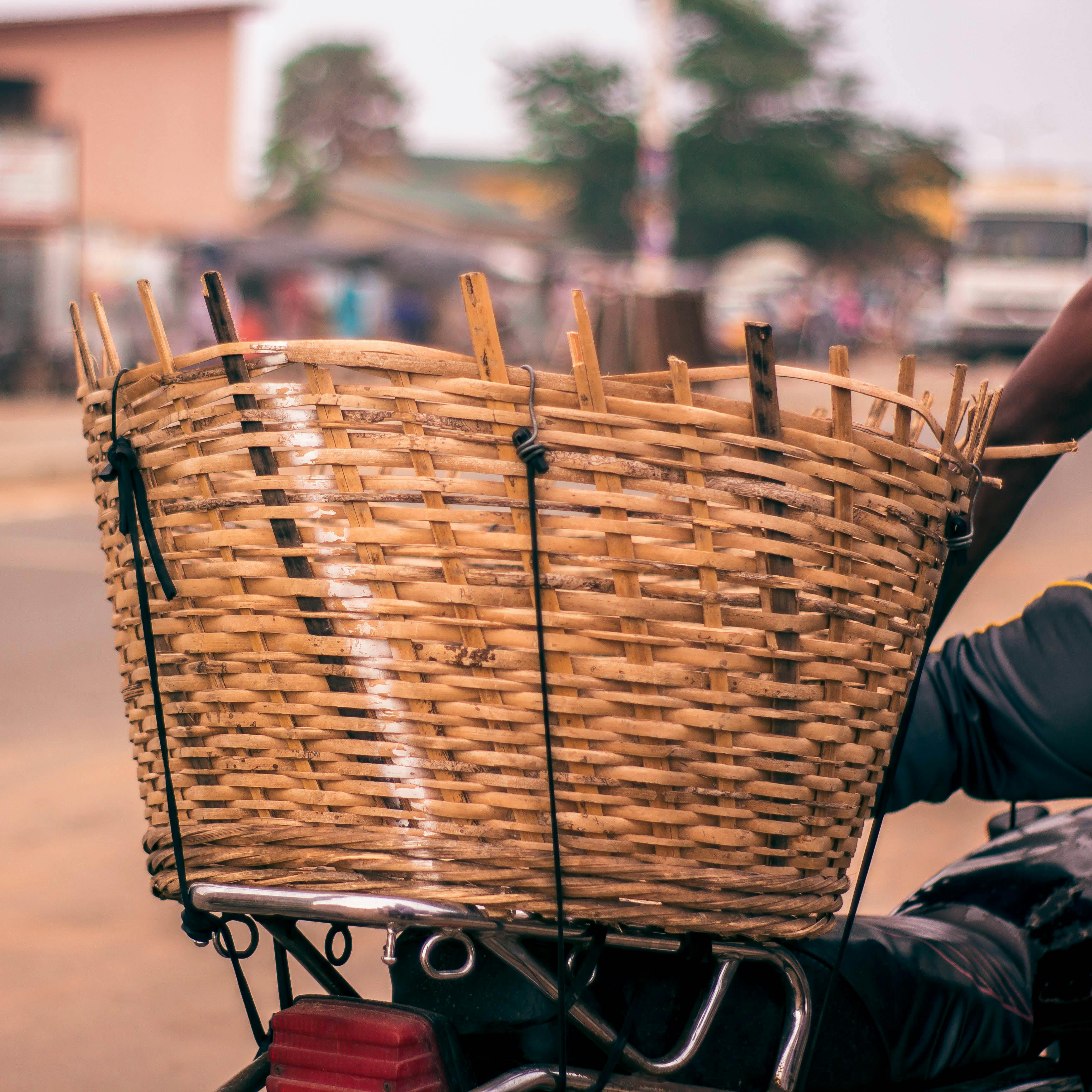 Free stock photo of basket, motor bike, street
