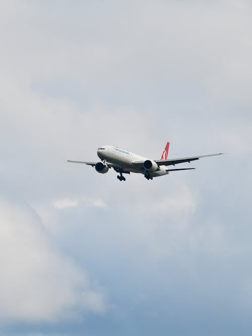 A Commercial Airplane Flying in the Sky