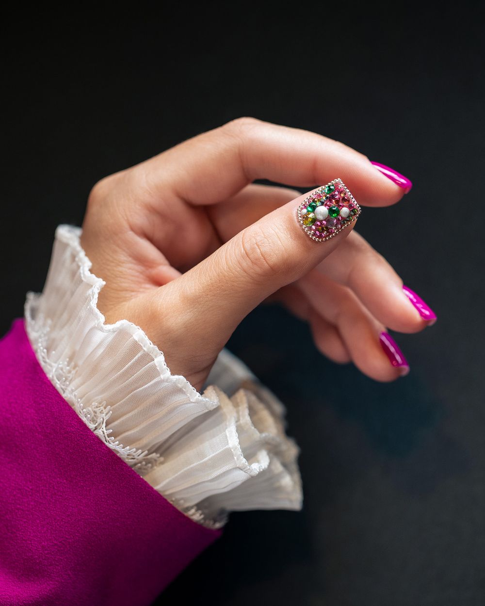 Creative glamorous nail art design